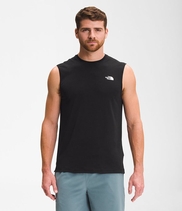 The North Face T-Shirts Heren Wander Sleeveless STNZ46398 - Zwart